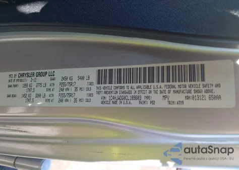 2012 Jeep Wrangler Unlimited Sport z USA, uszkodzony, nr VIN 1C4HJWDG0CL189603